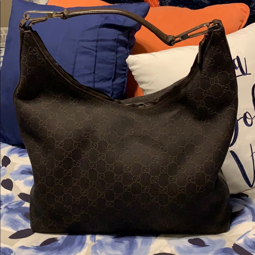 Authentic Gucci Canvas Hobo Bag